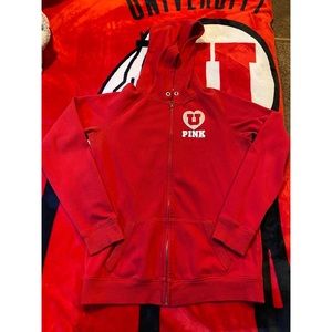 ❌⭕️❌⭕️super cute utah utes pink zip up.
